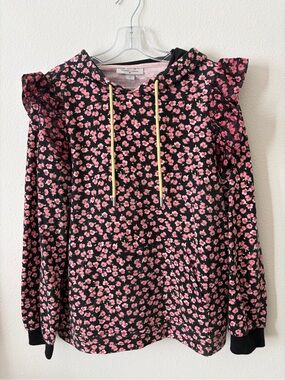Sandy Liang x Target Ditsy Floral Ruffle Hoodie Sweatshirt M